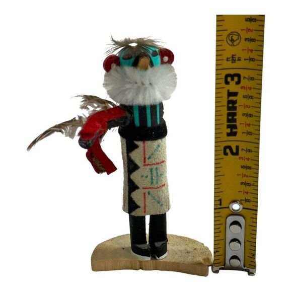 Hand-Painted Kachina Dolls Set Lot of 2 1- Signed R Grey Native Wood Figures SEE - Picture 3 of 16